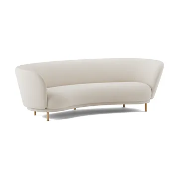 Dandy 3-seater sofa - Natural oak-Linara 05 Porridge - Massproductions