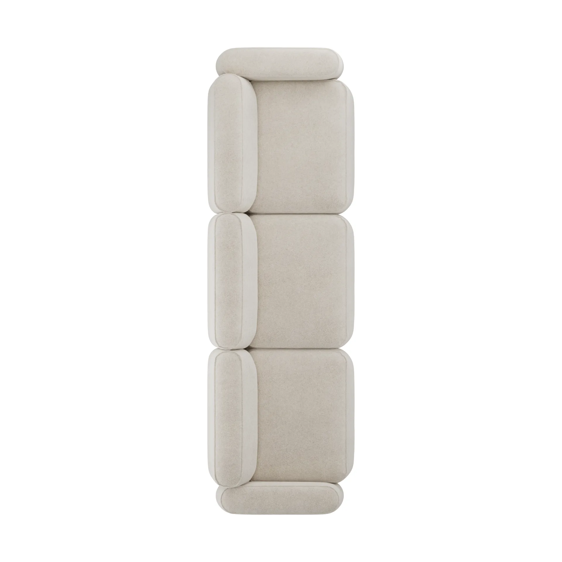 Patch 3-seater sofa, Spiral 21 Chalk Massproductions