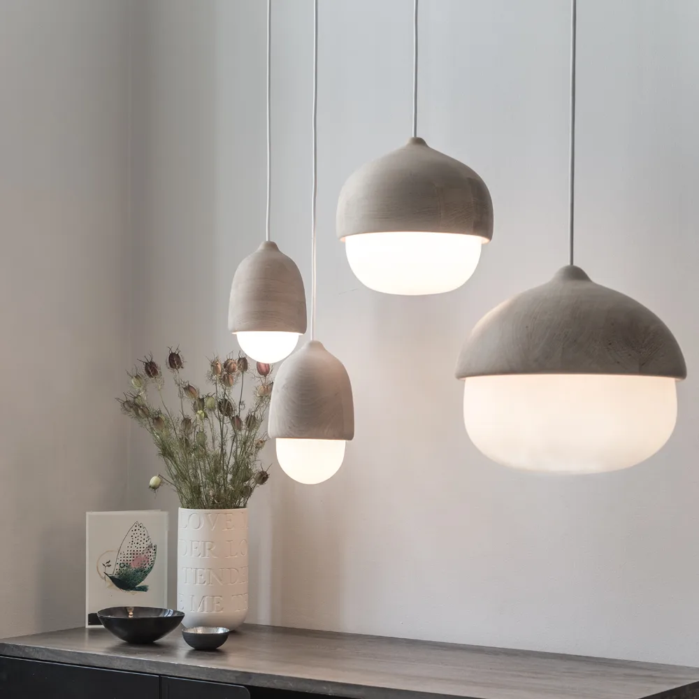 Terho pendant lamp, opal, medium Mater