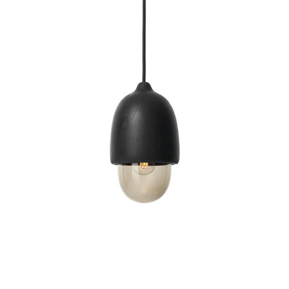 Terho pendant lamp, smoke, small, black Mater