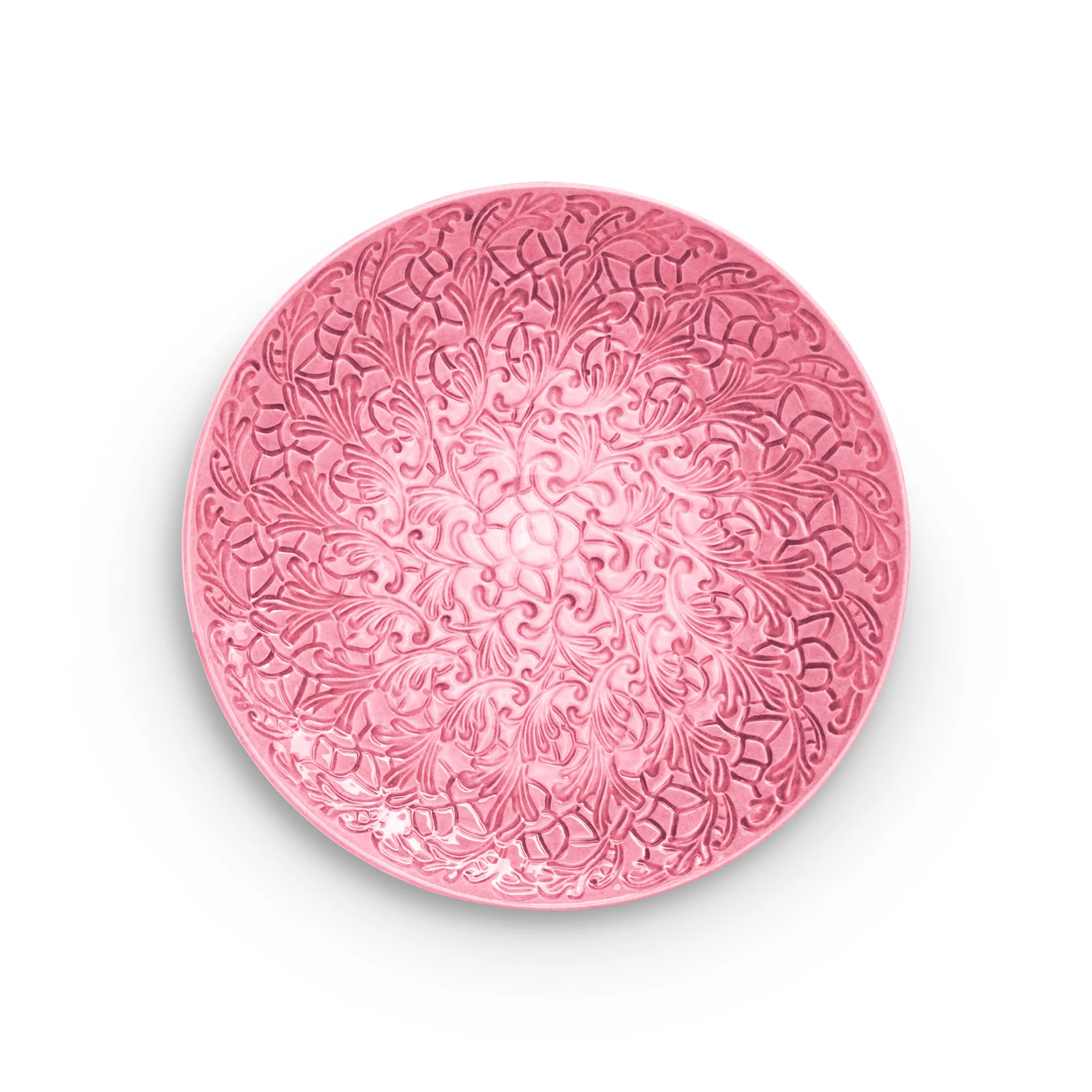 Lace saucer 34 cm, Pink Mateus