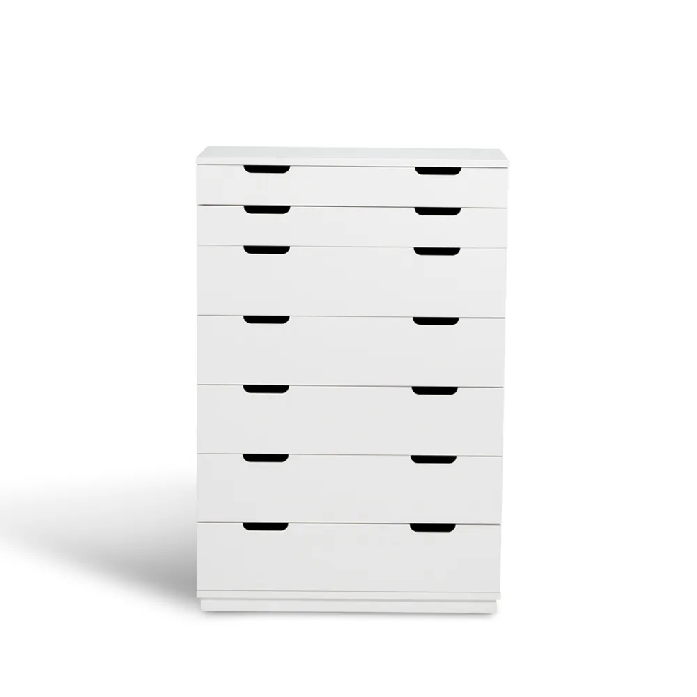 Aoko chest of 7 drawers, White lacquer Mavis