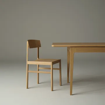 Höllviken dining table - oak, white pigmented matte lacquer - Mavis