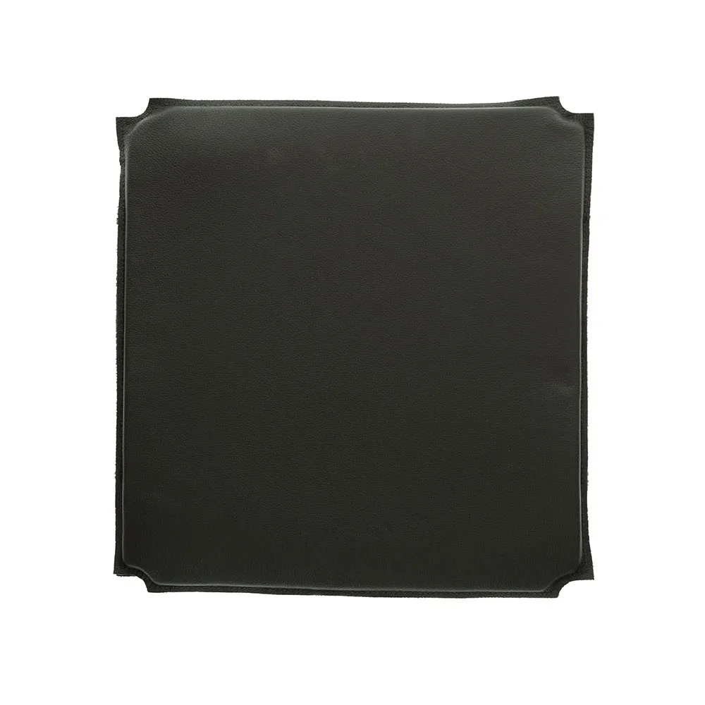 Red chair seat, leather black Mavis