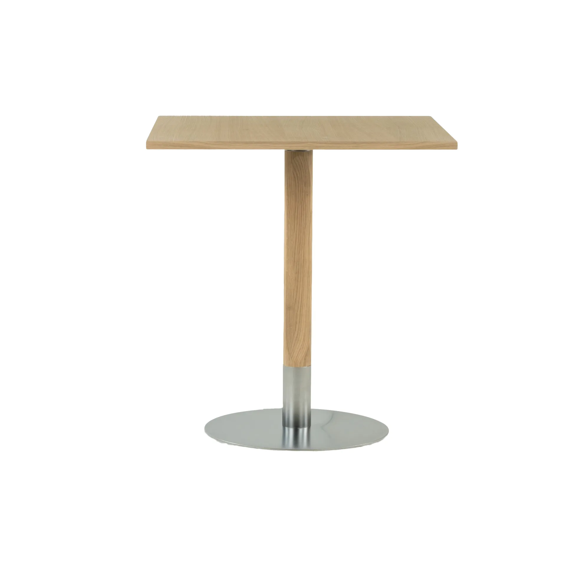 Red coffee table 70x70 cm, White pigmented matte lacquered oak Mavis