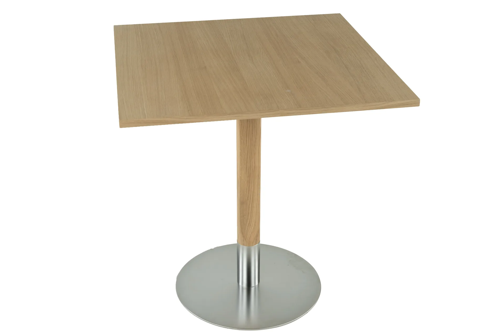 Red coffee table 70x70 cm, White pigmented matte lacquered oak Mavis