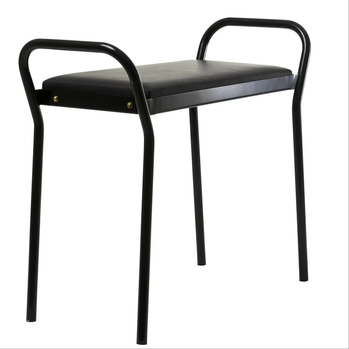 Anyone stool - Black-black leather - Maze