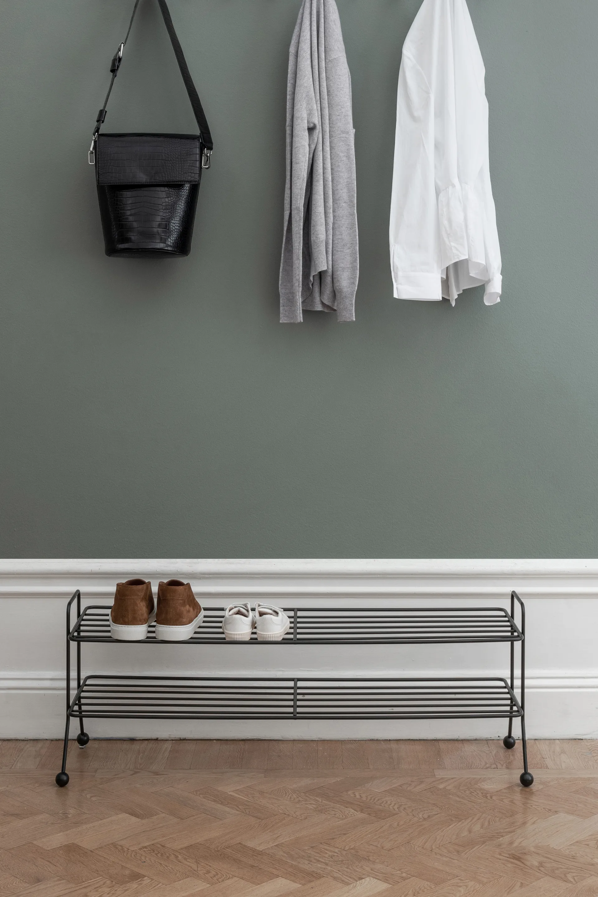 Bill Shoe Shelf L Shoe shelf, Black Maze