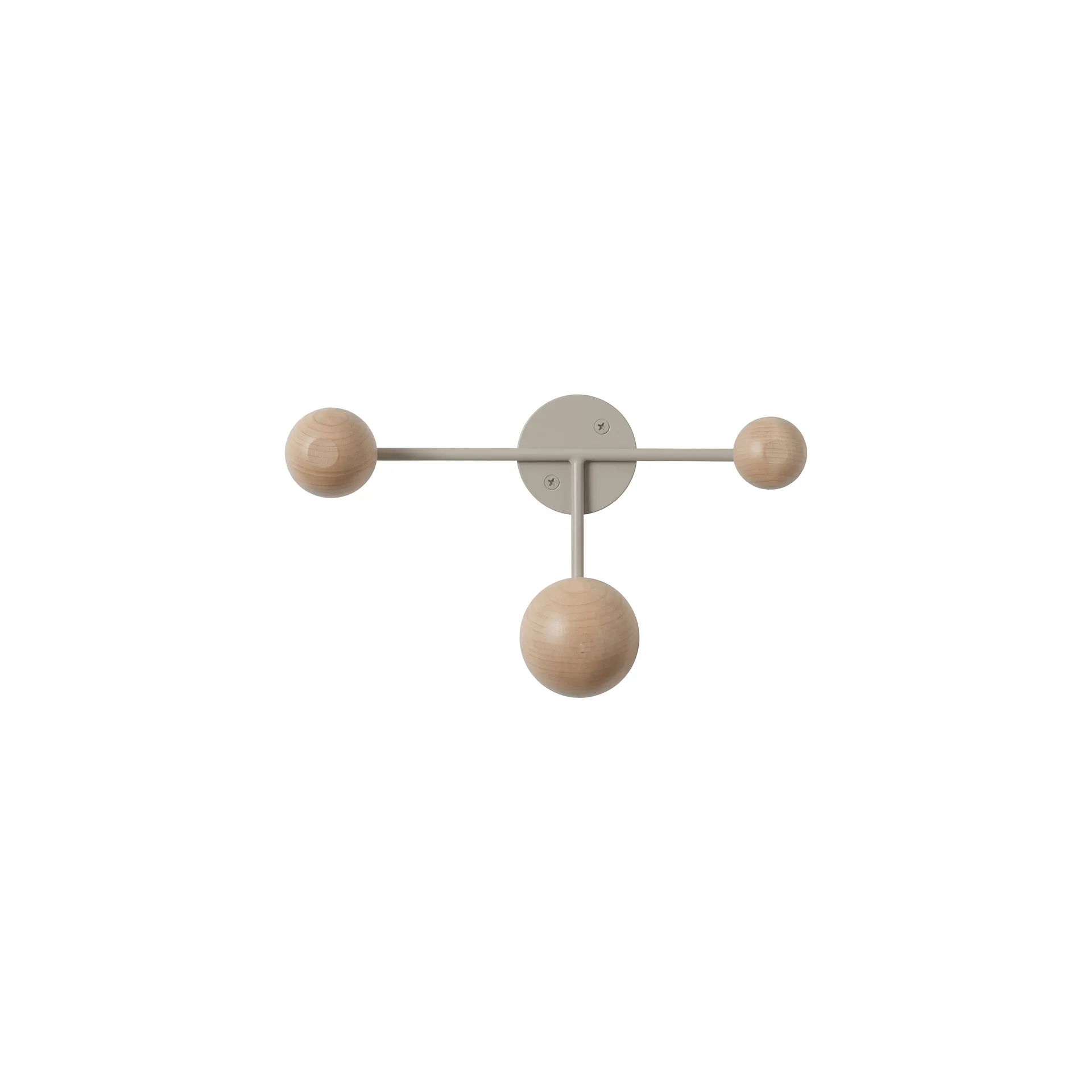 Bill Triple coat rack, Greige Maze
