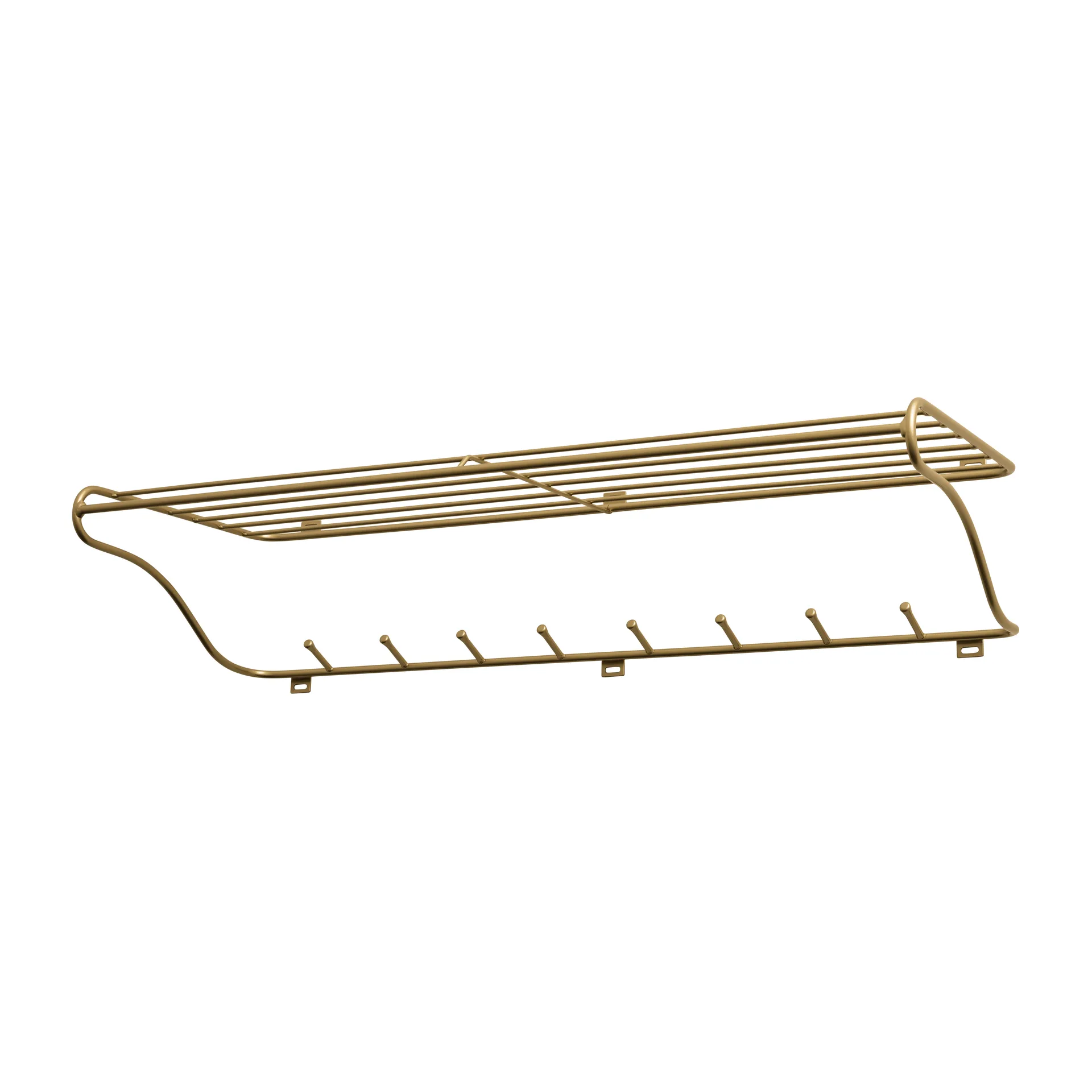 Hat Rack L, brass Maze
