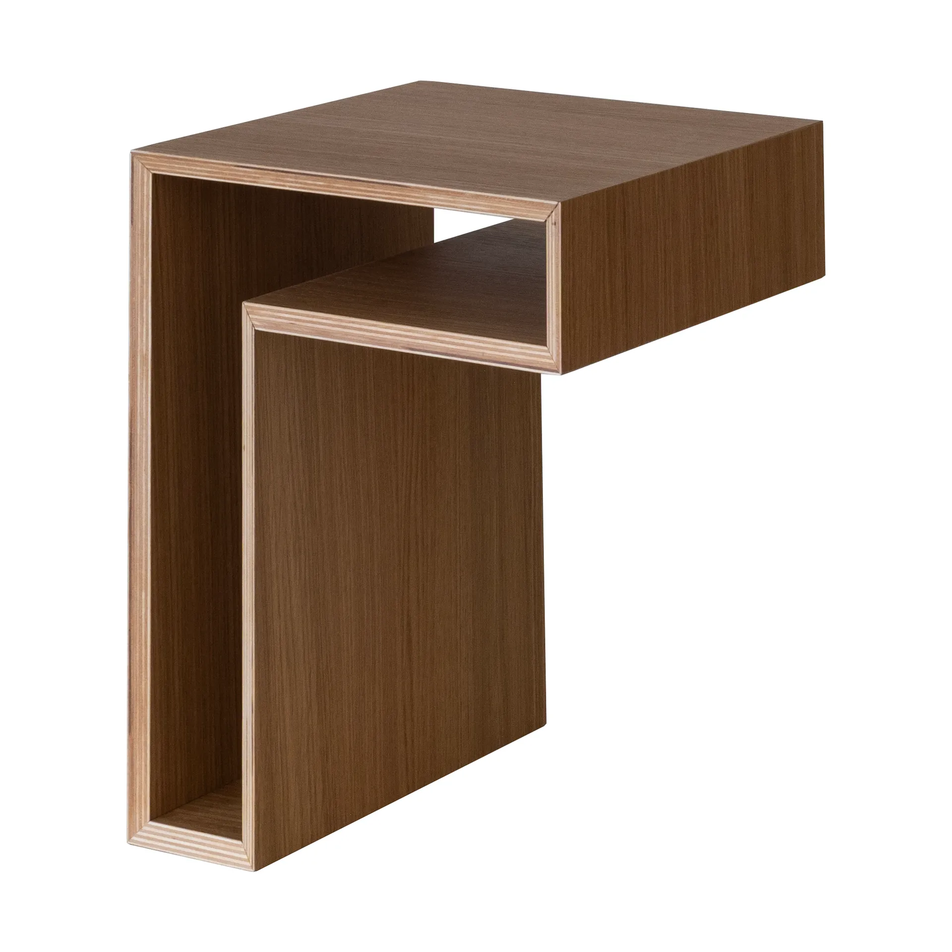 L-shelf wall shelf, Walnut, 30x38x29 cm Maze
