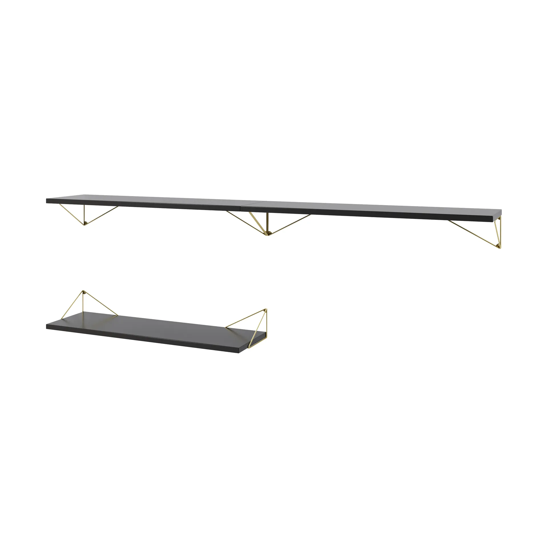 Pythagoras Bundle A shelving system black-brass Maze