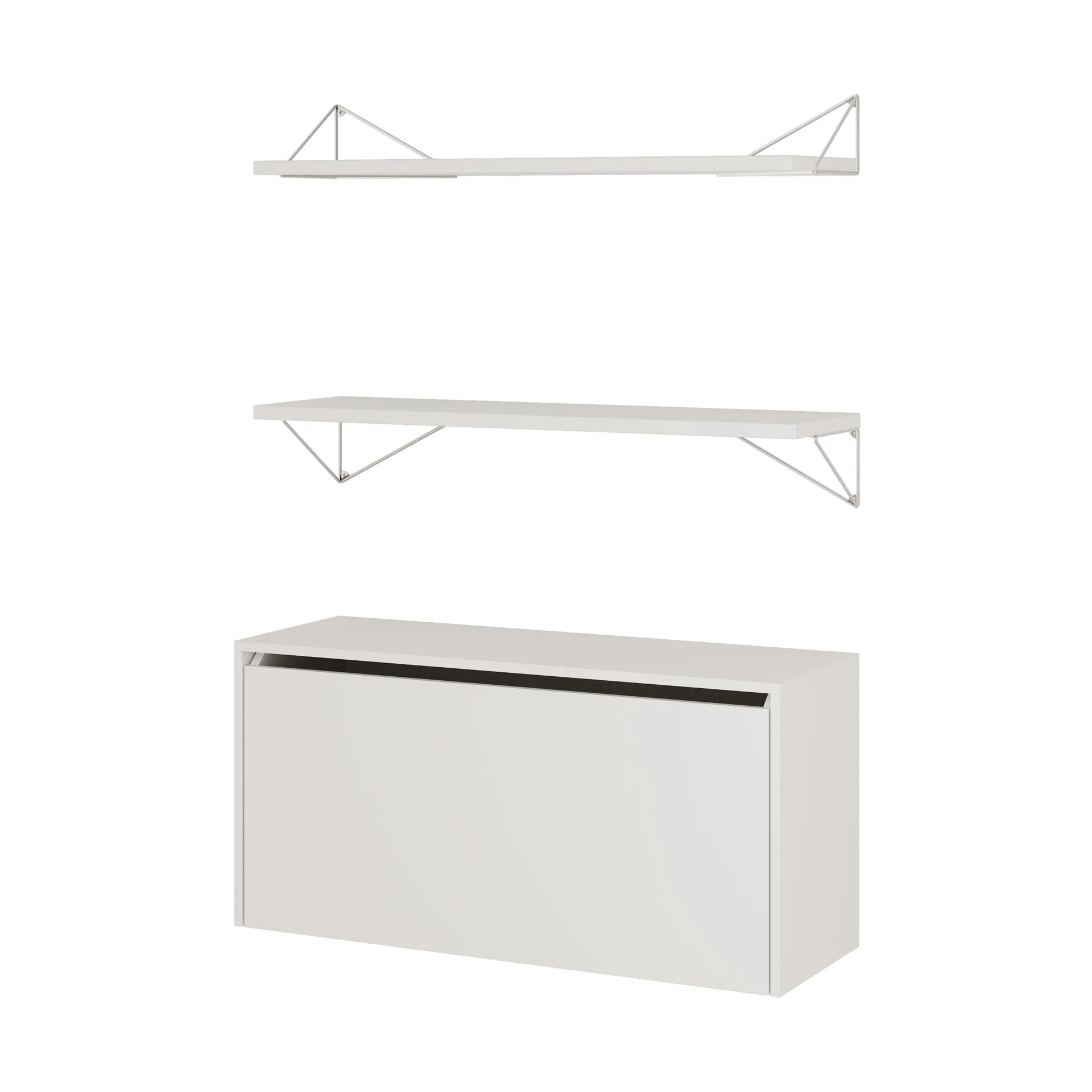 Pythagoras Bundle F shelving system white-white Maze