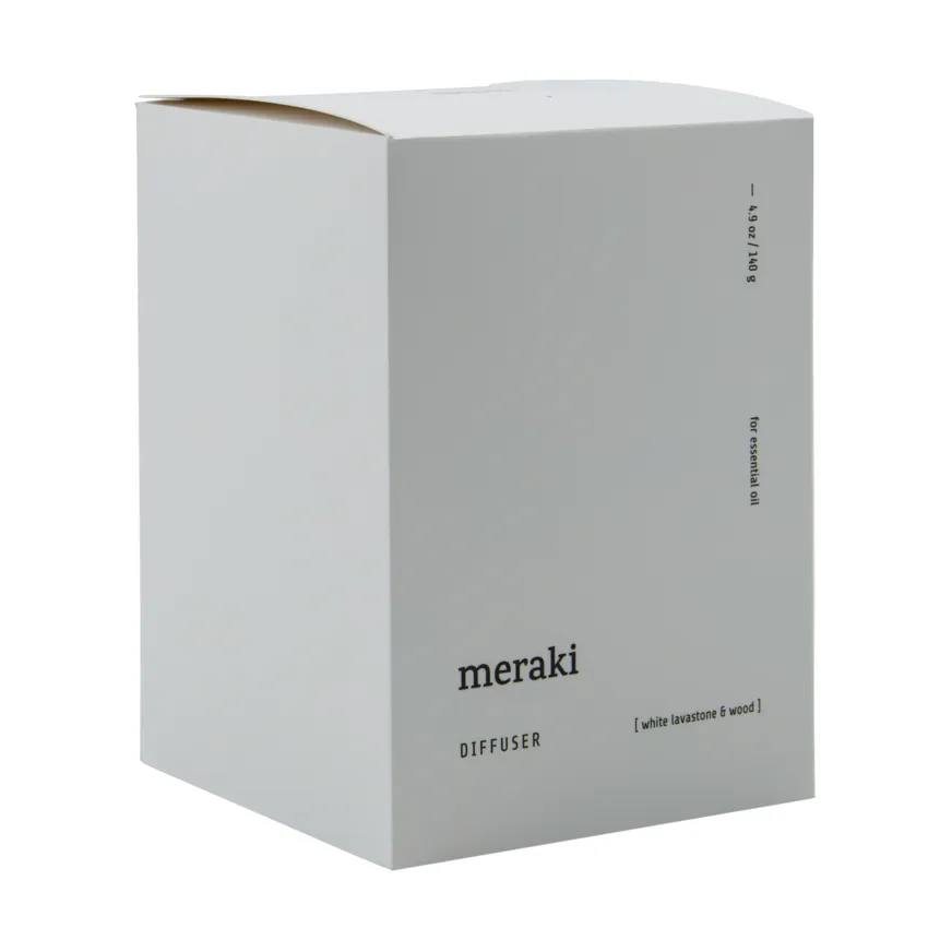Meraki diffuser lava stone and wood, White Meraki
