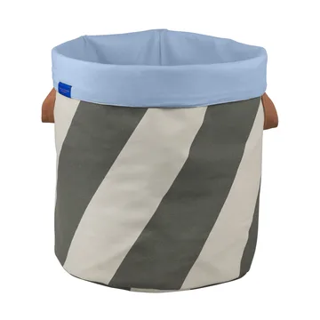 Diagonal laundry basket Ø40x50 cm - Dark olive-sand - Mette Ditmer