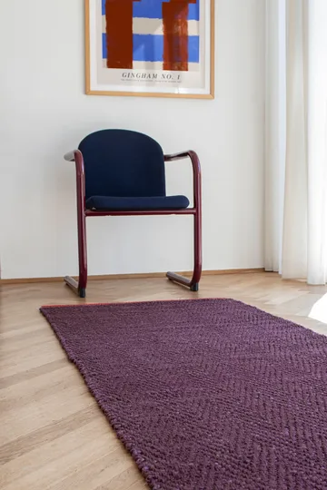 Notes runner rug 70x150 cm - Wine - Mette Ditmer