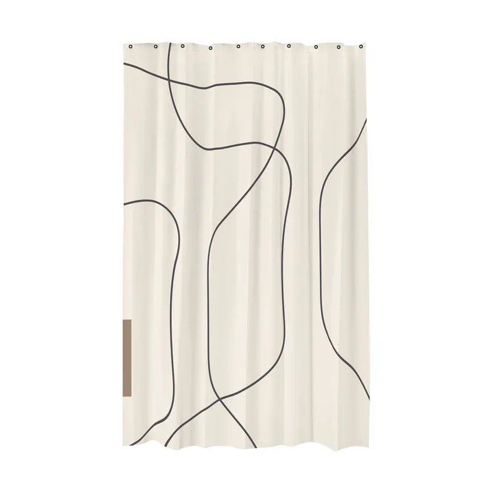 Shadow shower curtain - White, 150x200 cm - Mette Ditmer