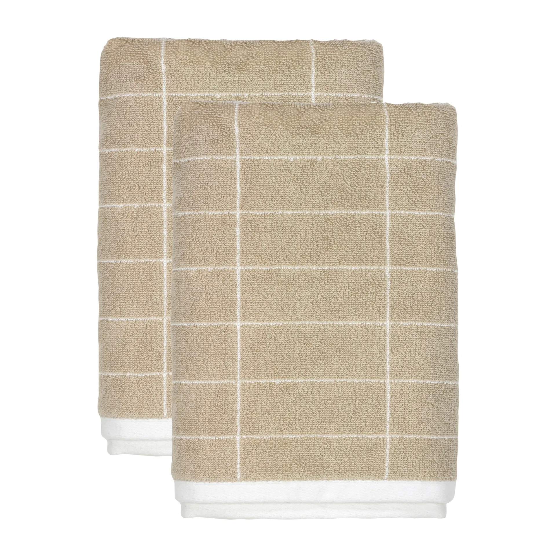 Tile Stone guest towel 38x60 cm 2 pack, Sand-off white Mette Ditmer