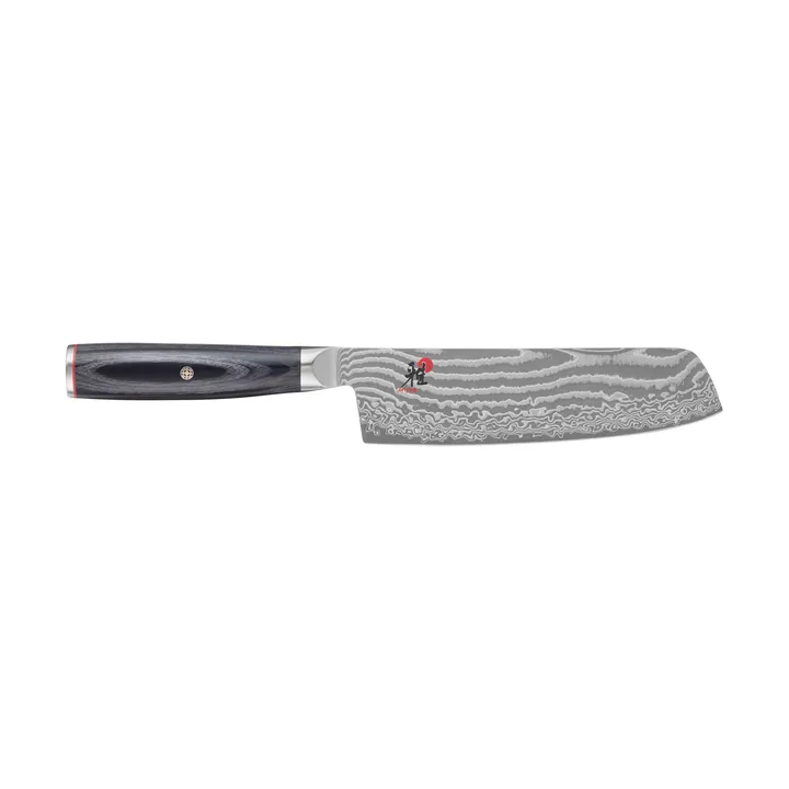 Raw 5000FCD nakiri fruit knife rectangular 17 cm - Damascus-black - Miyabi