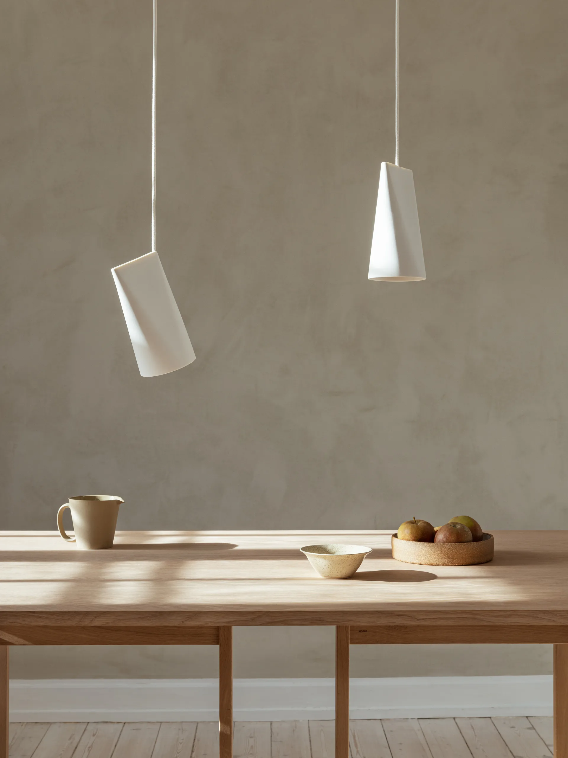 Ceiling lamp ceramic 11.2x22 cm, White MOEBE