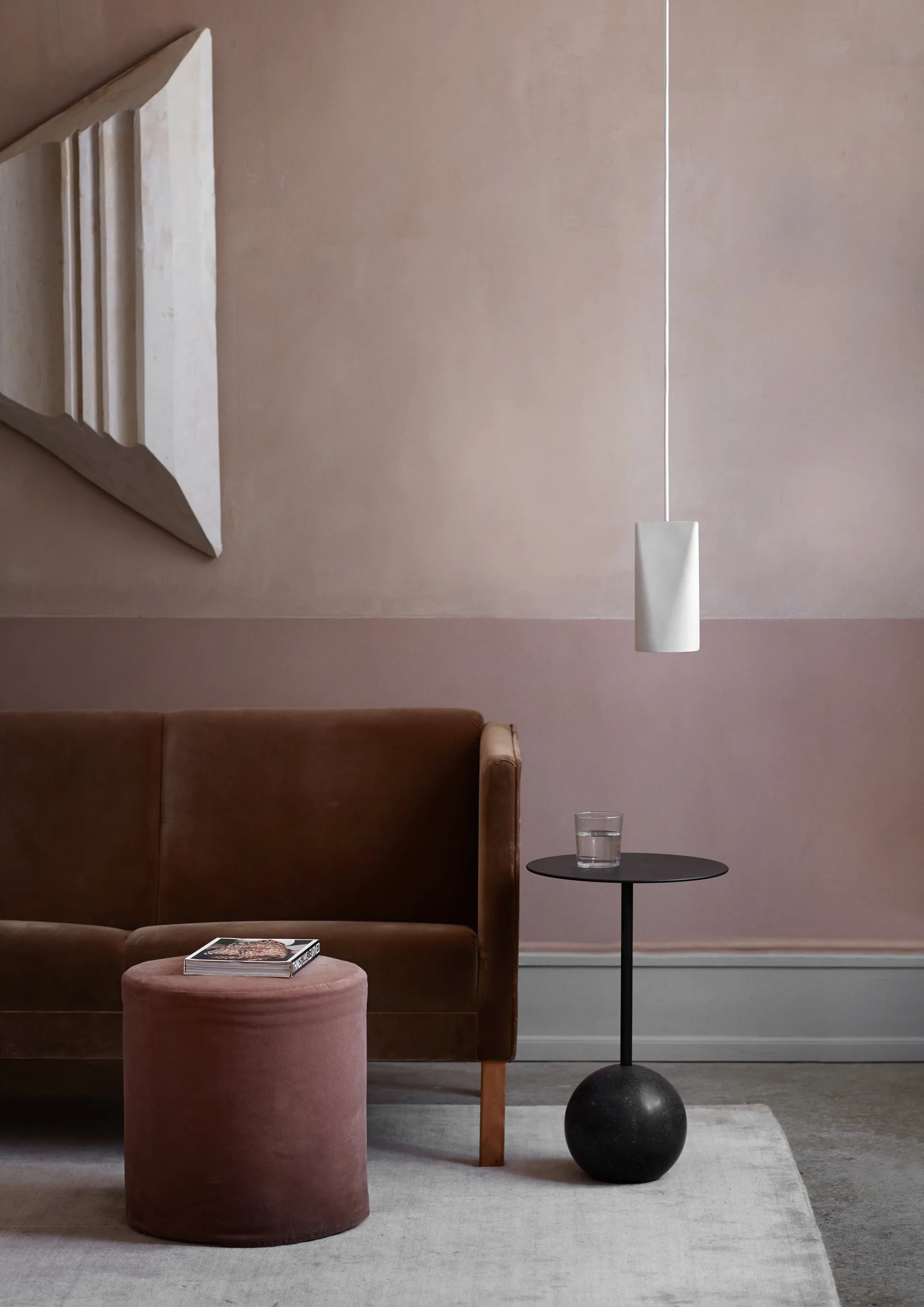 Ceiling lamp ceramic 11.2x22 cm, White MOEBE
