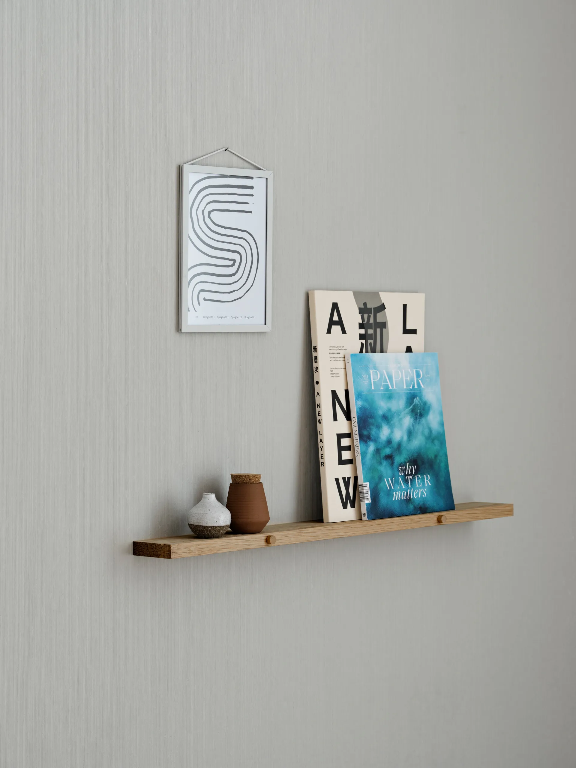 Gallery shelf picture strip 70 cm, Oak MOEBE