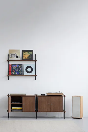 Magazine Shelving magazine rack - Black, 85x180x7 cm, MS.180.1 - MOEBE