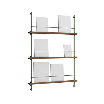 Magazine Shelving magazine rack - Smoked oak-pine green, 85x115x7 cm, MS.115.1 - MOEBE