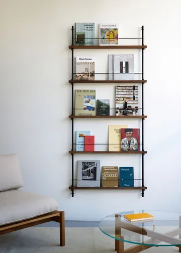 Magazine Shelving magazine rack - Smoked oak-pine green, 85x180x7 cm, MS.180.1 - MOEBE