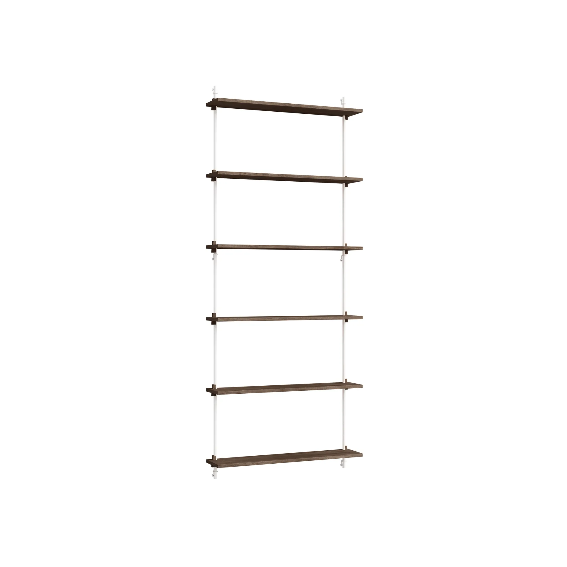 Moebe wall shelving ws.200.1, Smoked oak-white MOEBE