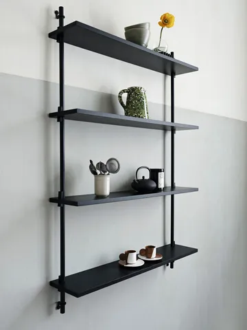 Wall Shelving wall shelf - Oak-warm grey, 92x115x17.5 cm, WS.115.1 - MOEBE