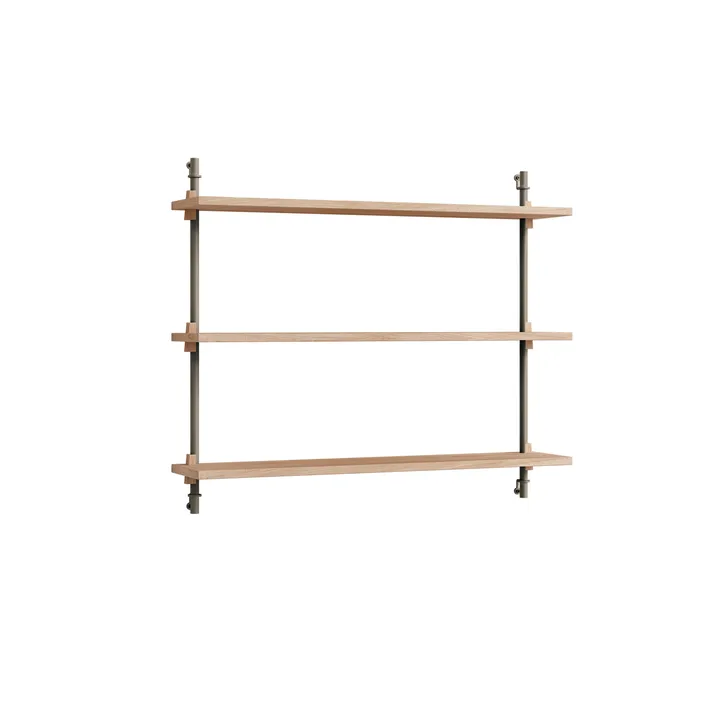 Wall Shelving wall shelf - Oak-warm grey, 92x65x17.5 cm, WS.65.1 - MOEBE