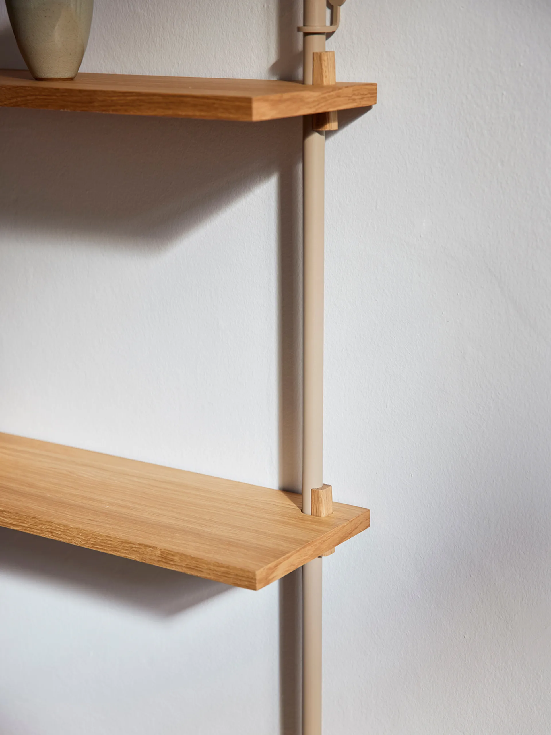 Wall Shelving wall shelf, Oak-warm grey, 92x85x17.5 cm, WS.85.1 MOEBE