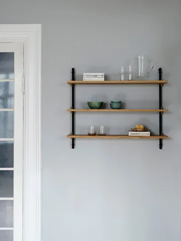 Wall Shelving wall shelf - Oak-warm grey, 92x85x17.5 cm, WS.85.1 - MOEBE