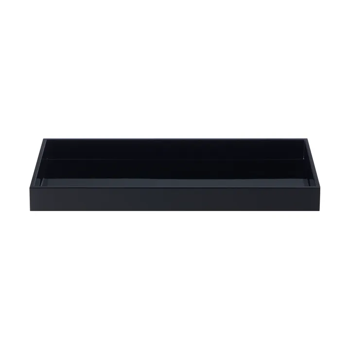 Lux lacquered decorative tray 38x19x3.5 cm - Black - Mojoo