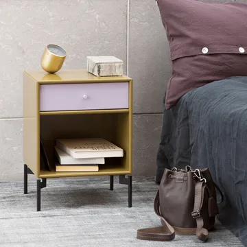 Dream bedside table - Rhubarb 151, chrome legs - Montana