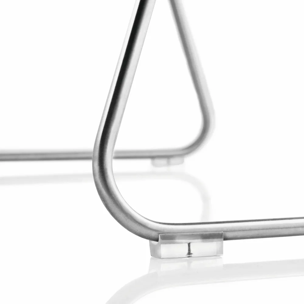Panton One kitchen barstool, Black, paper/stainless steel Montana