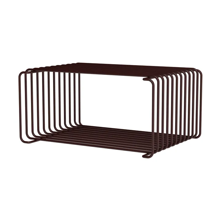 Panton Wire Half Height shelf 34.8x17.2x25.7 cm - Black red - Montana