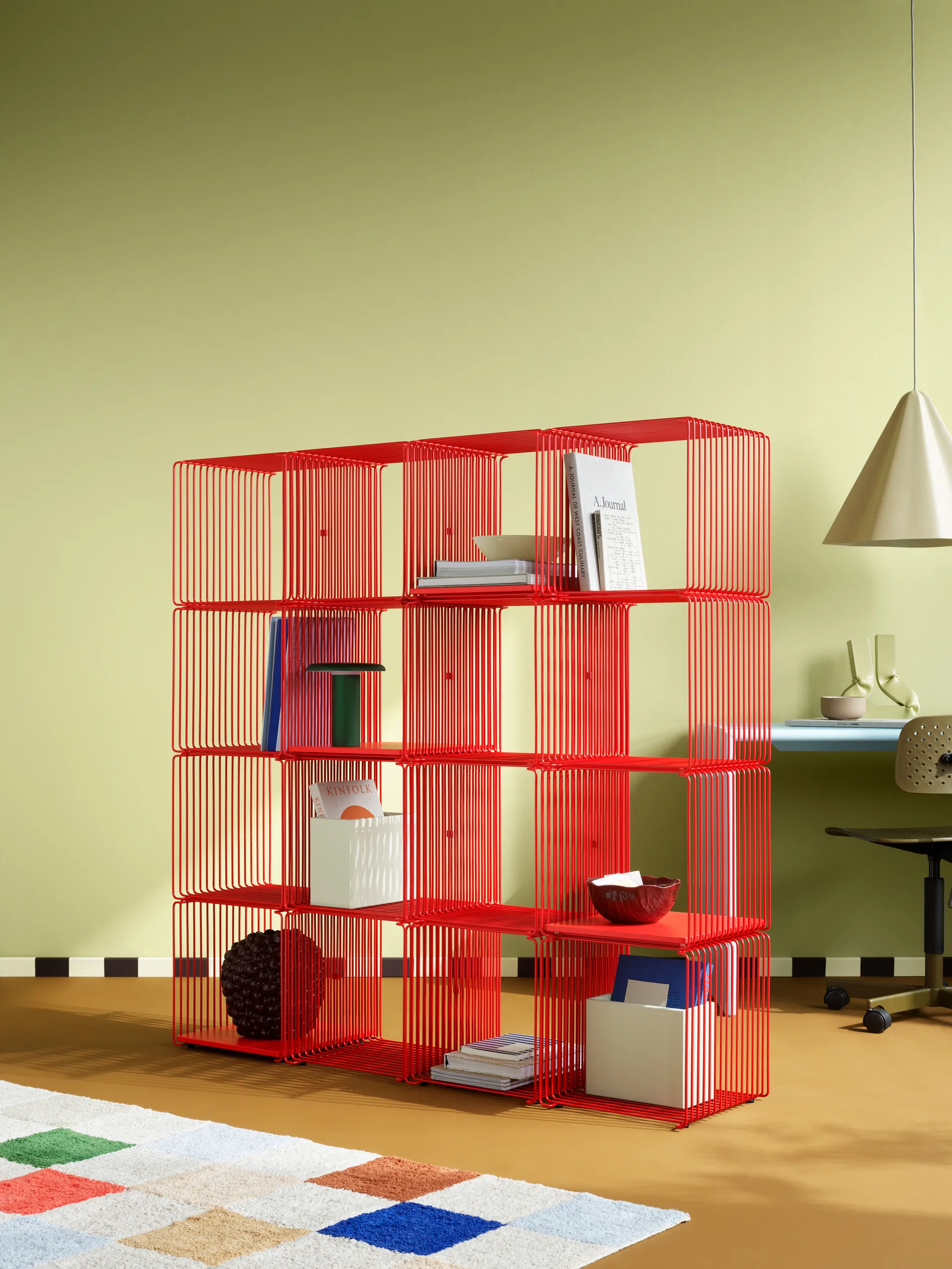 Panton Wire Single shelf 34,8x34,8x34,8 cm, Rosehip Montana
