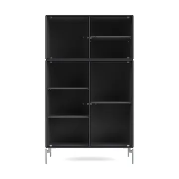 Ripple III display cabinet 69.6x117.6x38 cm - Anthracite-legs chrome - Montana