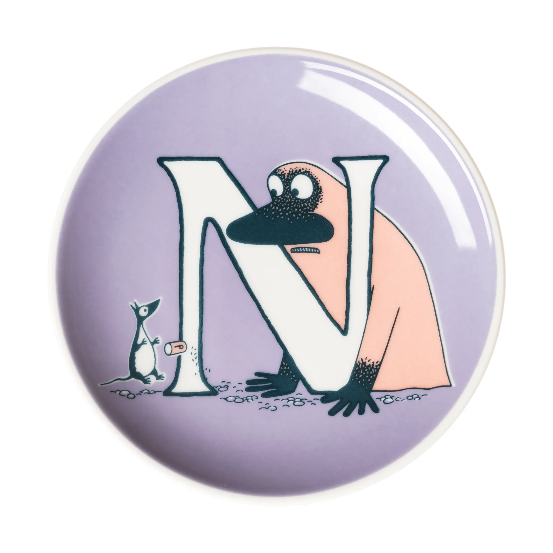 ABC Moomin mini plate, N, 10.5 cm Moomin Arabia