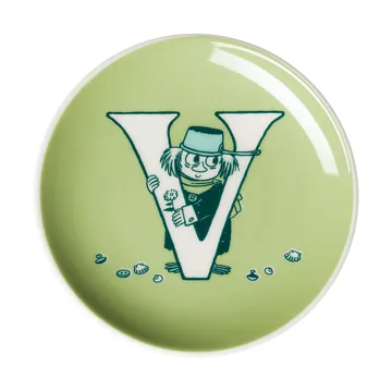 ABC Moomin mini plate - V, 10.5 cm - Moomin Arabia