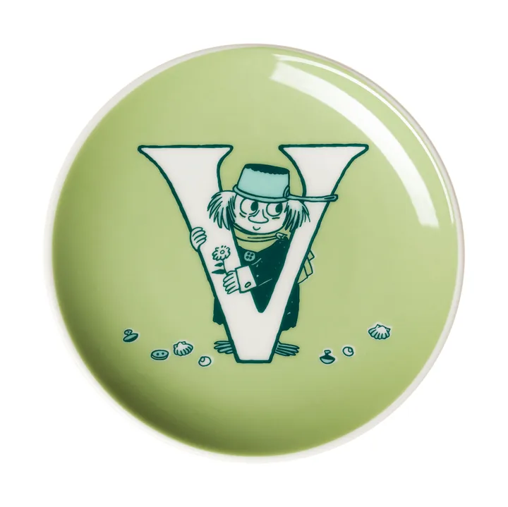 ABC Moomin mini plate - V, 10.5 cm - Moomin Arabia
