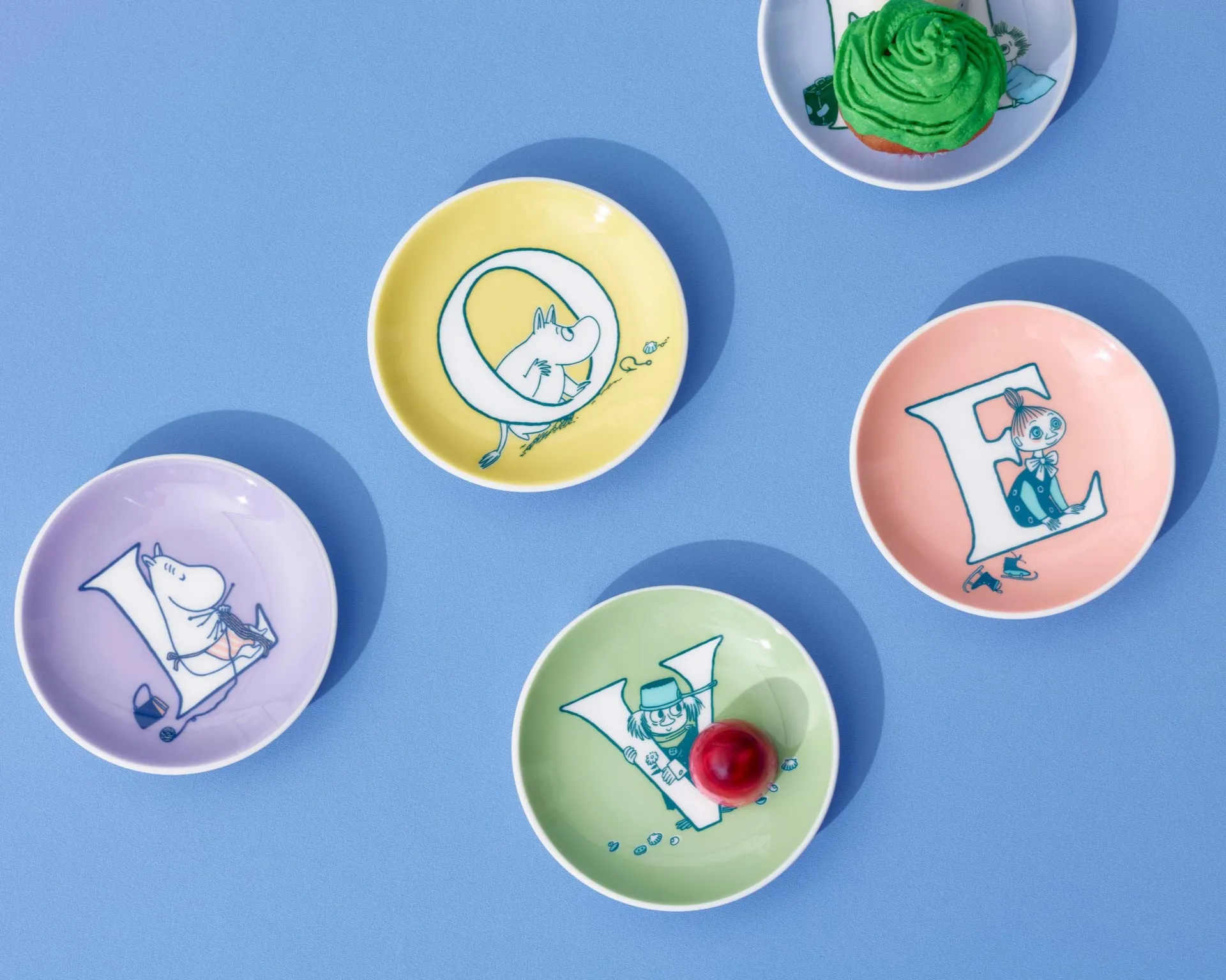 ABC Moomin mini plate, V, 10.5 cm Moomin Arabia