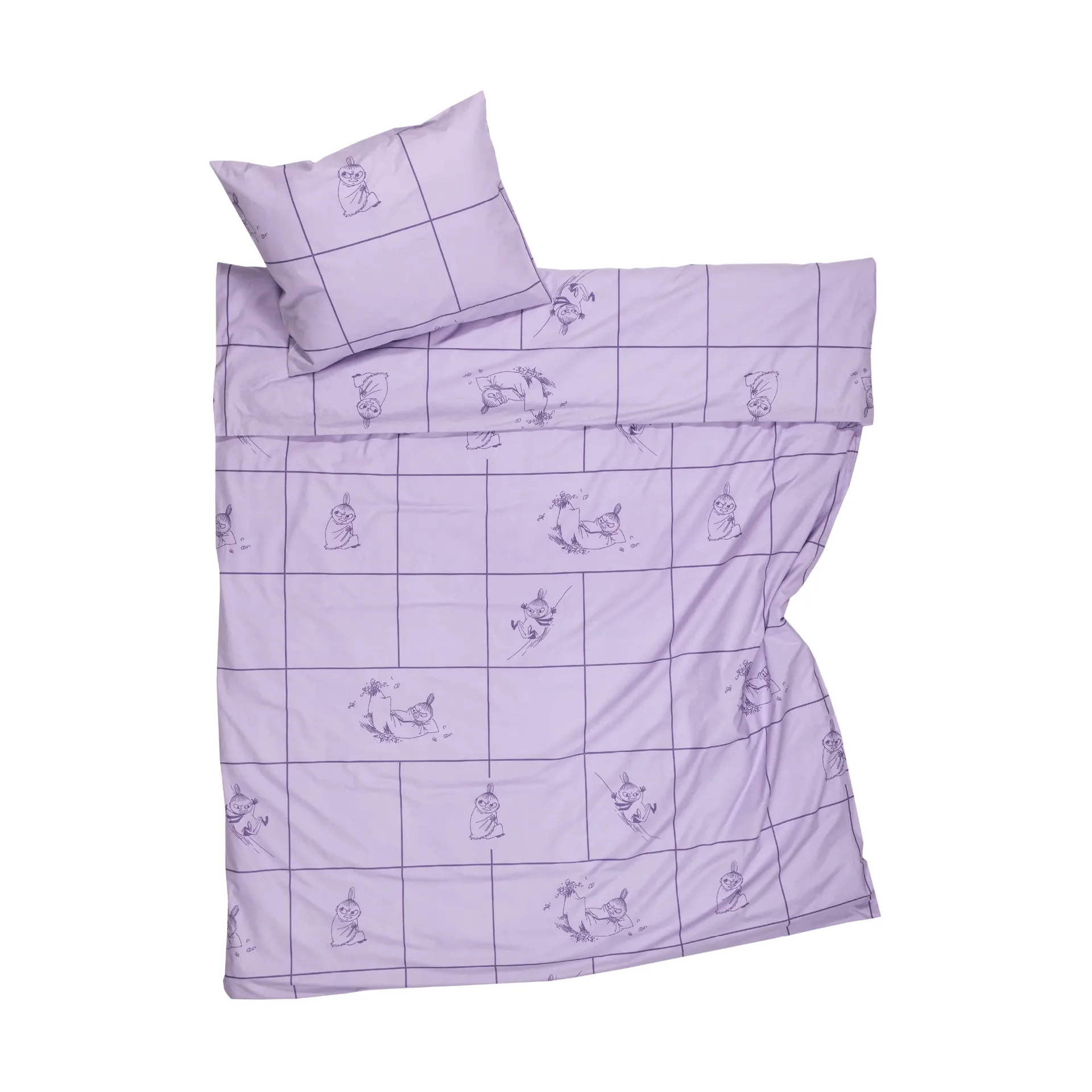 Moomin bed set 150x210 cm, Lilla My, purple Moomin Arabia