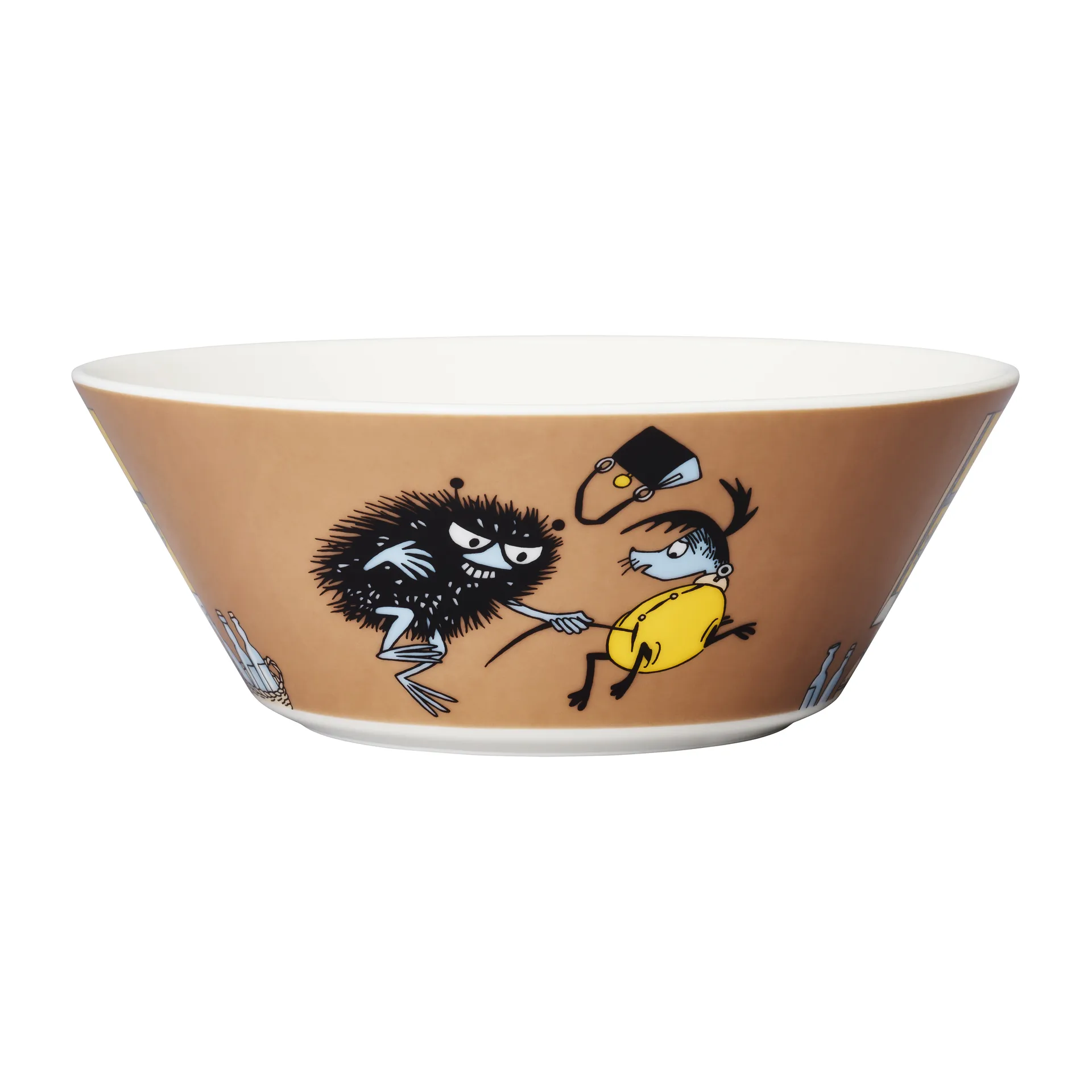 Stinky in action Moomin bowl, Brown Moomin Arabia