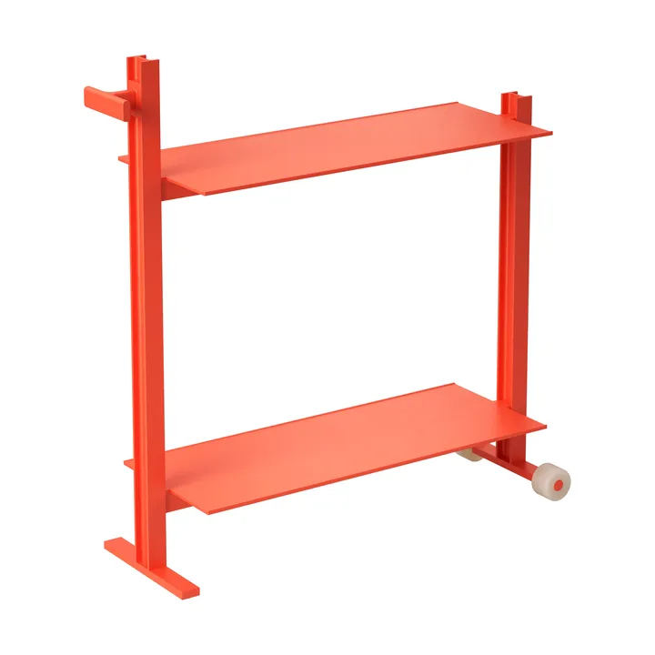 Museum Trolley serving trolley - Orange, 74.5x77.5x24 cm - Museum