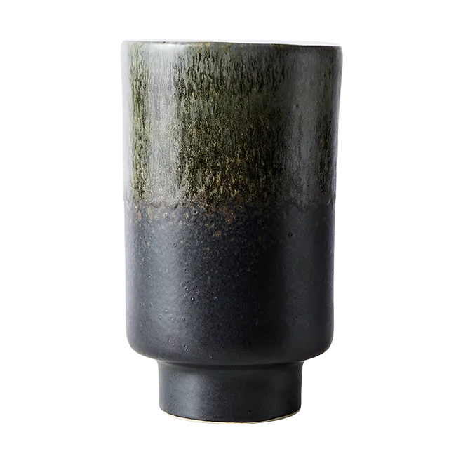Lago vase M Ø13x22 cm - Forest green - MUUBS