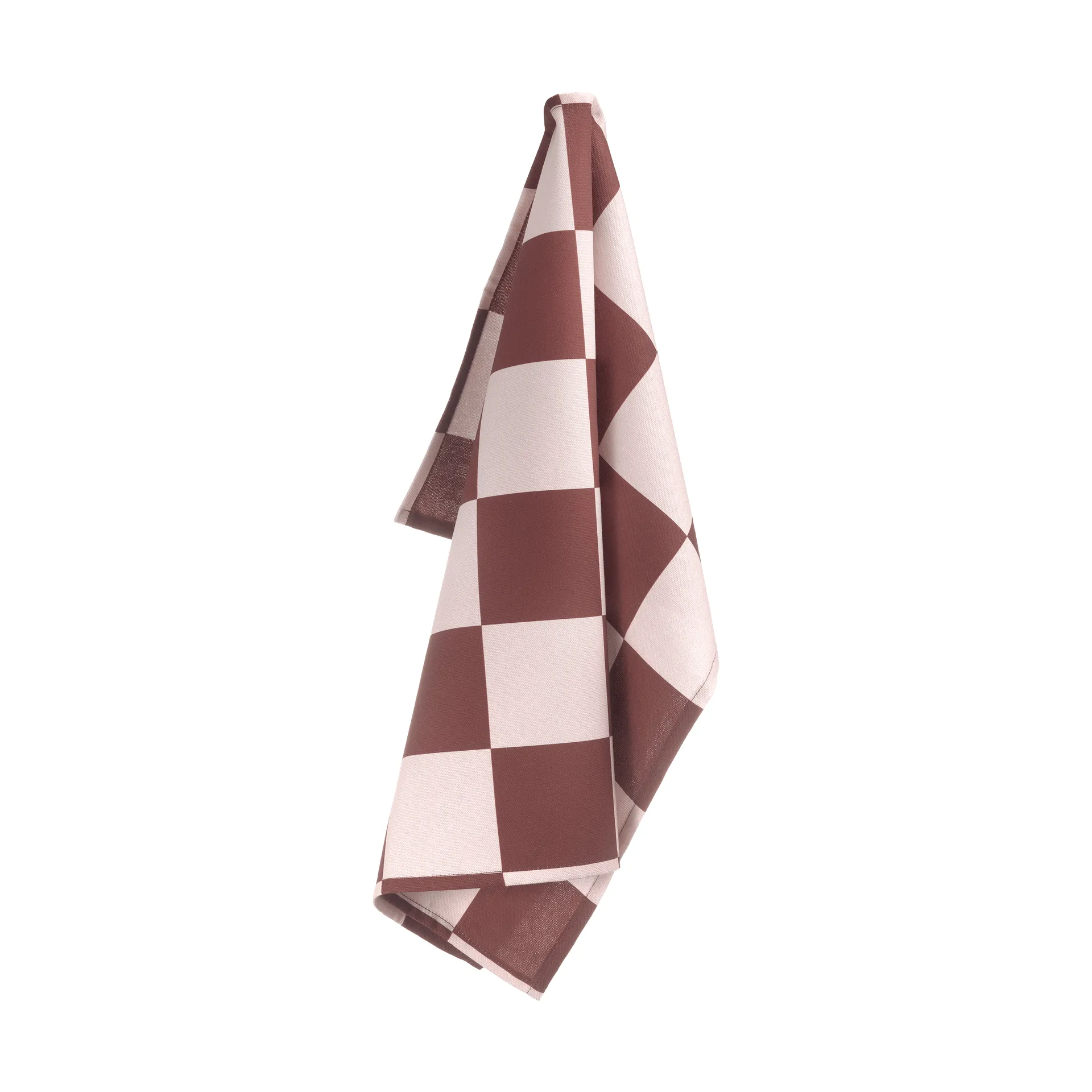 Checks & Stripes kitchen towel, Brown-pink, 50x65cm Muurla