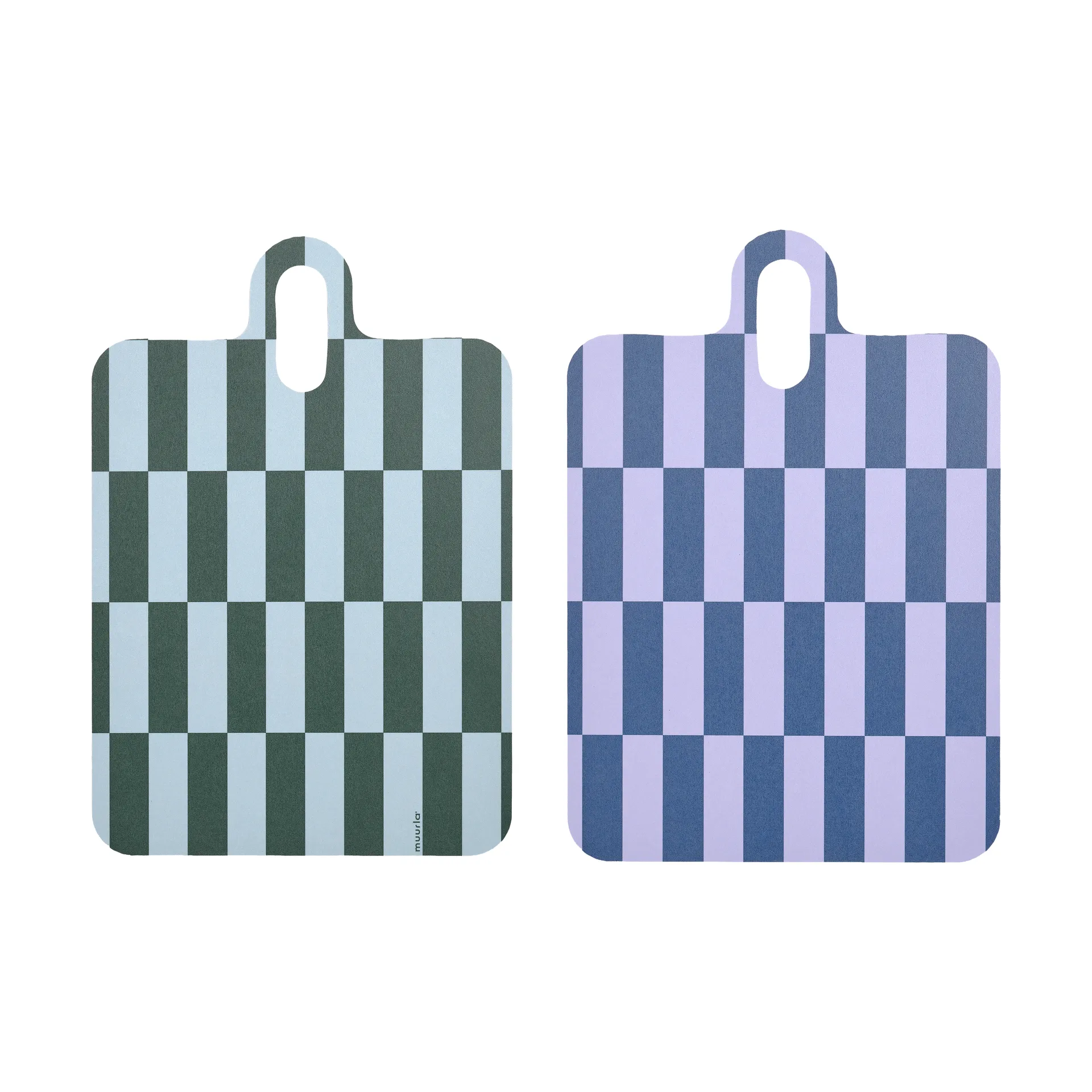 Checks & Stripes tray 21x31 cm, Lilac-blue-green Muurla